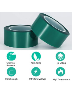 Cinta de poliéster APT 1.27 cm x 65.77 m alta temperatura 2