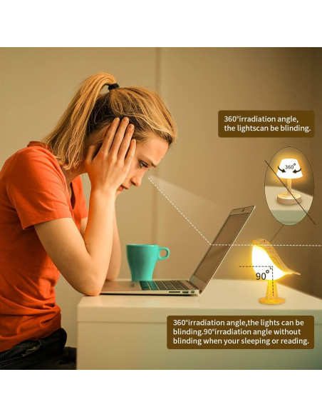 Lámpara de Mesa LED Inalámbrica Xhope 21.5 cm Táctil 3 Brillos