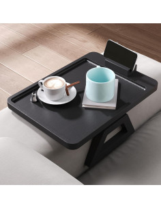 Bandeja para Brazo de Sofá Plegable Danfoxer 32.5x23.9cm Negro 2