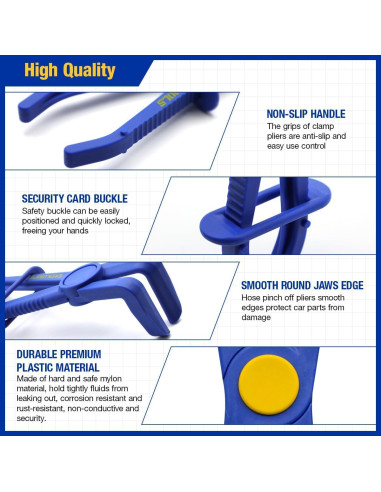 Juego de Pinzas de Abrazadera de Manguera 6 Piezas Evertools