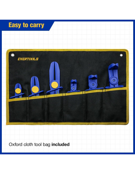 Juego de Pinzas de Abrazadera de Manguera 6 Piezas Evertools