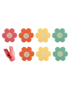 Clips para Bolsas COOK WITH COLOR - Paquete de 8, Flores Brillantes