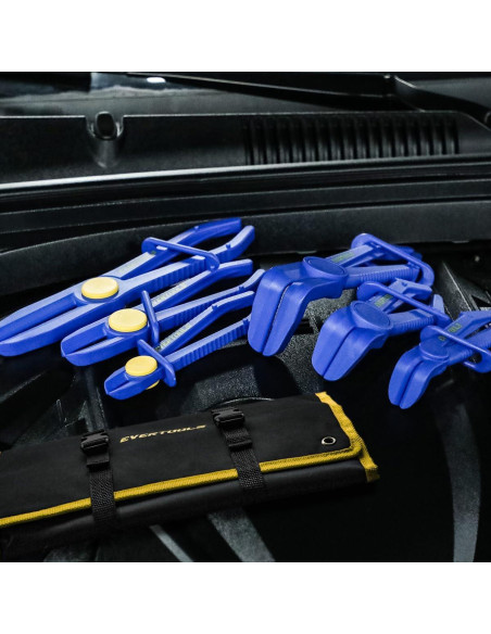 Juego de Pinzas de Abrazadera de Manguera 6 Piezas Evertools