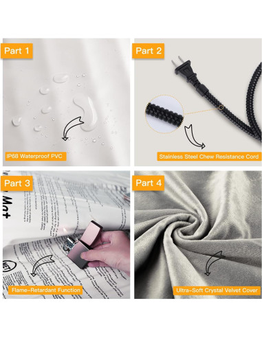 Almohadilla Térmica Eléctrica Toozey 45.72x40.64cm 6 Temperaturas