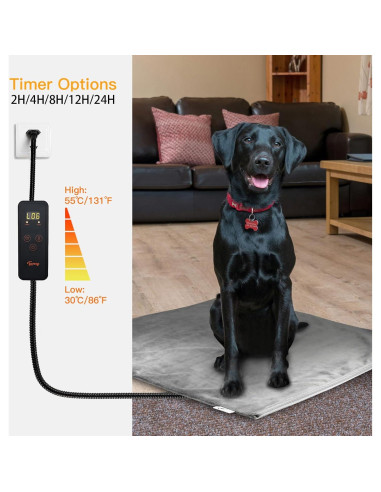 Almohadilla Térmica Eléctrica Toozey 45.72x40.64cm 6 Temperaturas