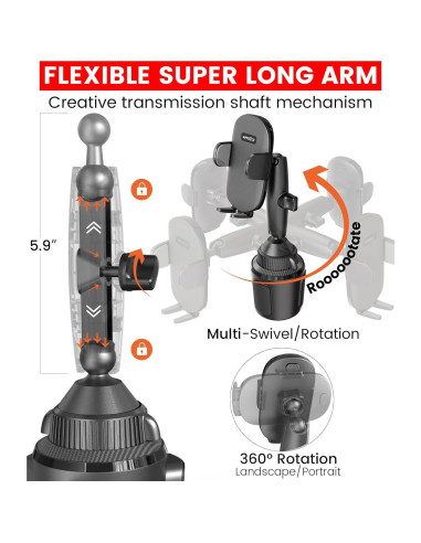 Soporte para Teléfono de Coche Wiiki-Tech H9-Y1B Ajustable