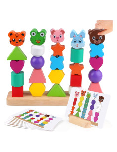Juguete Montessori Vinlon Set de Animales para Apilar 22.5x5x17cm