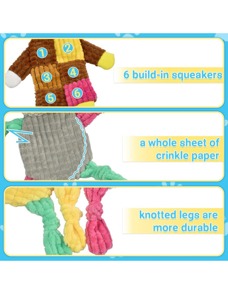 5 Juguetes para Perros Squeaky LECHONG - Diversión para Cachorros