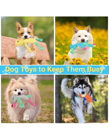 5 Juguetes para Perros Squeaky LECHONG - Diversión para Cachorros