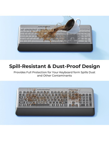 Combo Teclado y Ratón Inalámbrico KOPJIPPOM Silencioso