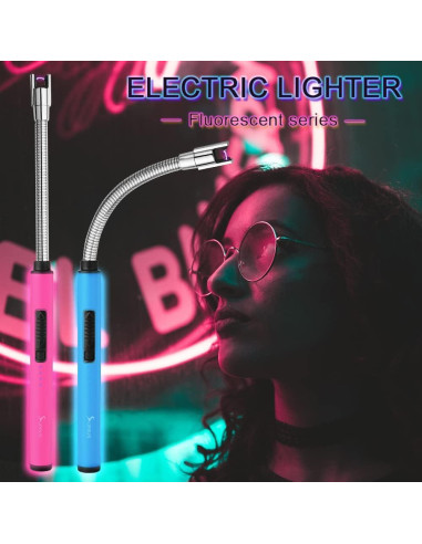 Encendedor Eléctrico SUPRUS Azul Recargable USB 360 a Prueba de Viento