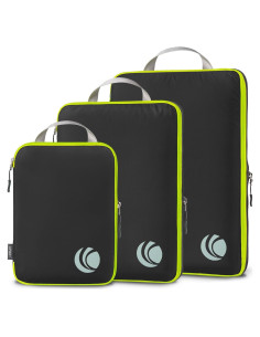Cubos de Compresión Cipway 3 Piezas Nylon Negro Organizador