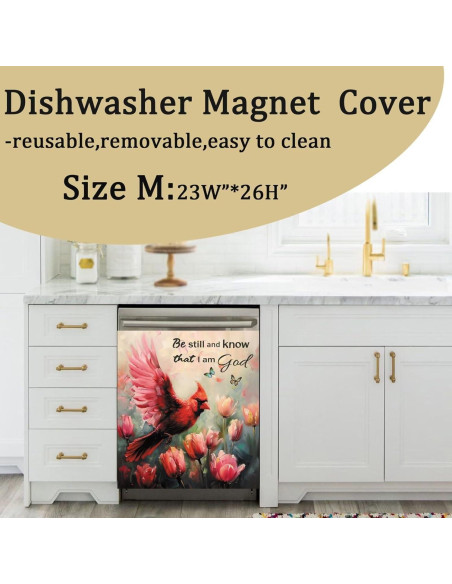 Cubierta Magnética para Lavavajillas Genérico 58.4x66 cm Tulipanes