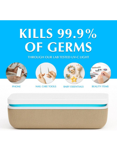 Caja Desinfectante UV-C Cleanse Crate - Gran Capacidad 20.2x11.6 cm