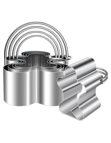 Juego de Cortadores de Galletas Navidad ALLTOP 5 Piezas Acero Inoxidable