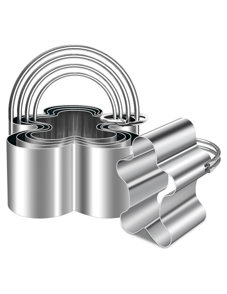 Juego de Cortadores de Galletas Navidad ALLTOP 5 Piezas Acero Inoxidable