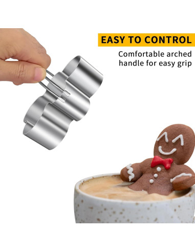 Juego de Cortadores de Galletas Navidad ALLTOP 5 Piezas Acero Inoxidable