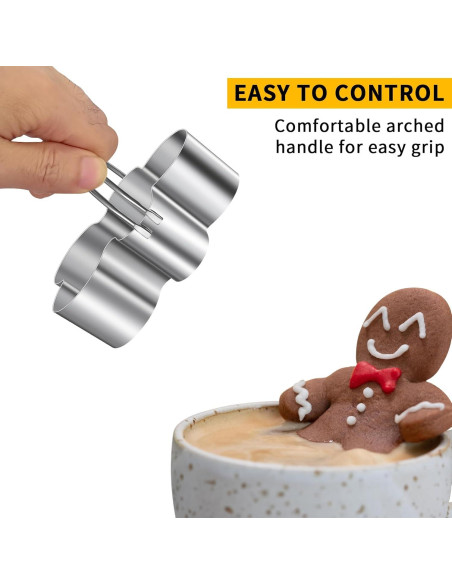 Juego de Cortadores de Galletas Navidad ALLTOP 5 Piezas Acero Inoxidable