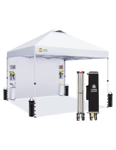 Carpa Plegable CROWN SHADES 10x10 con Pared Lateral y UV 50+