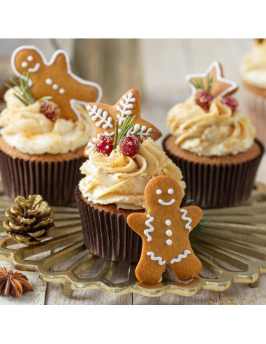 Juego de Cortadores de Galletas Navidad ALLTOP 5 Piezas Acero Inoxidable