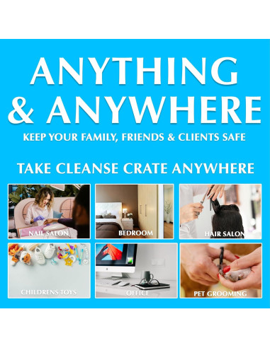 Caja Desinfectante UV-C Cleanse Crate - Gran Capacidad 20.2x11.6 cm