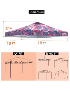 Cubierta Superior Ontheway 3.05x3.05m Carpa Plegable Ventilada 2