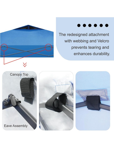 Carpa Plegable 10x10 CROWN SHADES Azul Cielo con Bloqueo Central