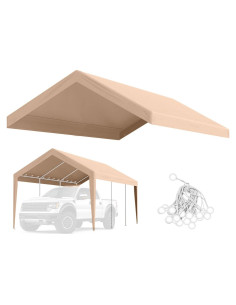 Cubierta de Reemplazo Beefull 10x6 m Impermeable Beige