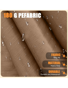 Cubierta de Reemplazo Beefull 10x6 m Impermeable Beige 2