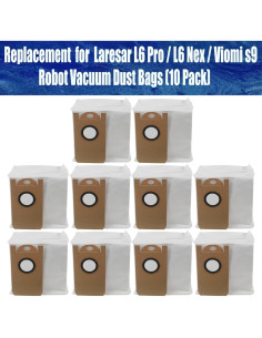 Bolsas de Polvo de Reemplazo FZCSZJFR para Laresar L6 Pro y Viomi S9 - 10 Paquetes 2