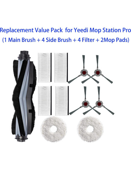 Kit de Reemplazo Yeedi Pro Robot Aspiradora - 11 Piezas Kit de Reemplazo Yeedi Pro Robot Aspiradora - 11 Piezas
