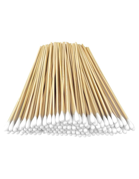 200 Bastones de Algodón Largos de Madera para Maquillaje