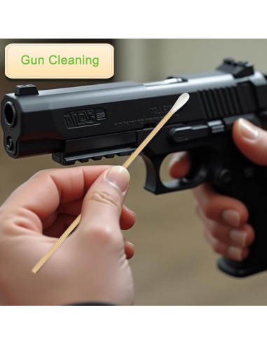 200 Bastones de Algodón Largos de Madera para Maquillaje