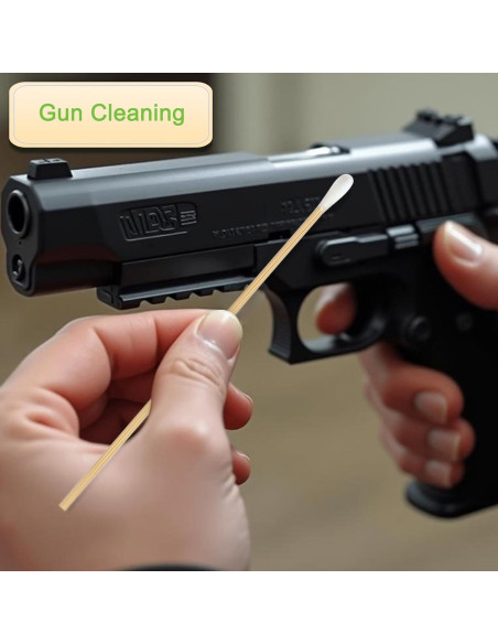 200 Bastones de Algodón Largos de Madera para Maquillaje