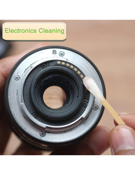 200 Bastones de Algodón Largos de Madera para Maquillaje