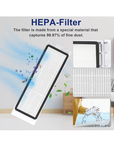 21 Piezas Accesorios para Aspiradora Roborock Qrevo Plus