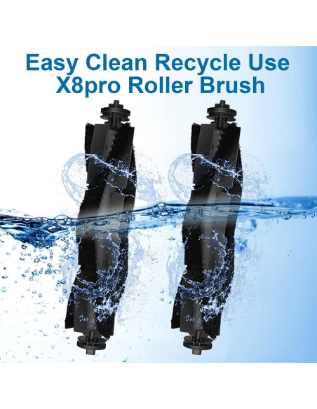 Cepillos de Reemplazo para Aspiradora Robot eufy X8 Pro - 2 Piezas Cepillos de Reemplazo para Aspiradora Robot eufy X8 Pro - 2 Piezas