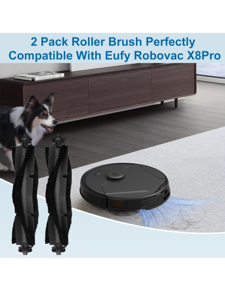 Cepillos de Reemplazo para Aspiradora Robot eufy X8 Pro - 2 Piezas Cepillos de Reemplazo para Aspiradora Robot eufy X8 Pro - 2 Piezas