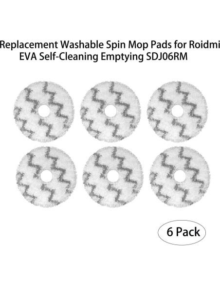 Paños de Mopa Lavables ZYBULSHJT para Roidmi EVA SDJ06RM - 6 Piezas