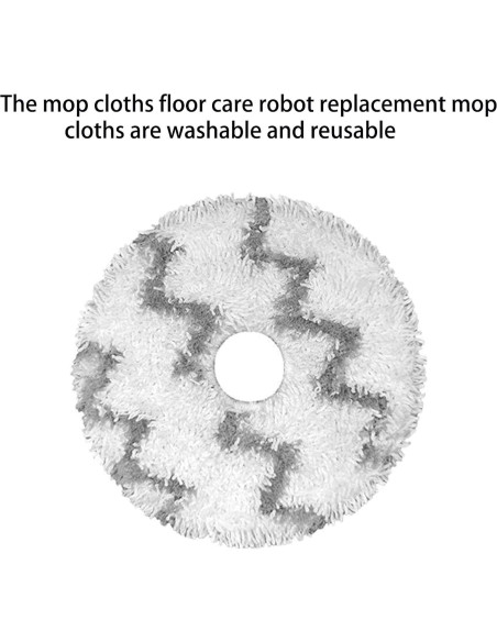 Paños de Mopa Lavables ZYBULSHJT para Roidmi EVA SDJ06RM - 6 Piezas