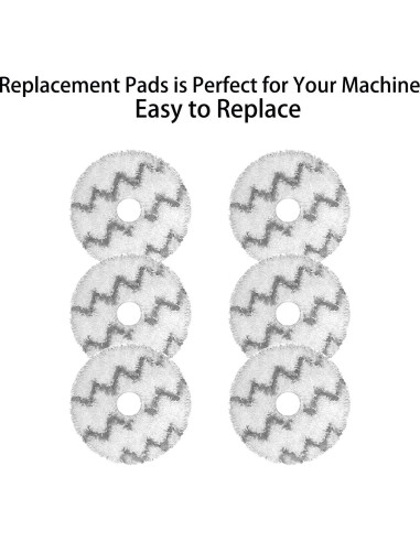 Paños de Mopa Lavables ZYBULSHJT para Roidmi EVA SDJ06RM - 6 Piezas