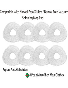 8 Almohadillas de Reemplazo para Aspiradora Robot NARWAL Freo 2