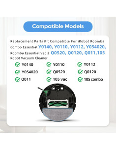 16 Piezas Repuesto iRobot Roomba Combo Esencial Y0140 Y0110 2