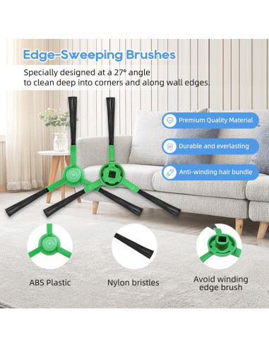 16 Piezas Repuesto iRobot Roomba Combo Esencial Y0140 Y0110