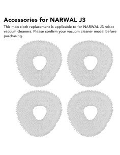 Paños de Reemplazo para Mopa Narwal J3 - 4 Unidades de Fibra 2