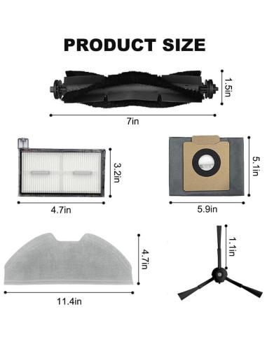 Kit de Repuestos Eufy X8 Pro - 17 Piezas HEPA y Accesorios