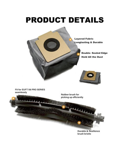 Kit de Repuestos Eufy X8 Pro - 17 Piezas HEPA y Accesorios