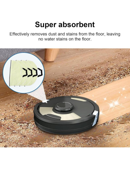 Almohadillas de Reemplazo para Mopas de Vacío TOPINCN 4 Pcs Microfibra