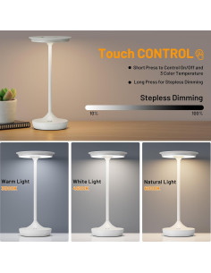 Lámpara de Mesa Inalámbrica YHT LED 6000mAh Regulable IP54 2