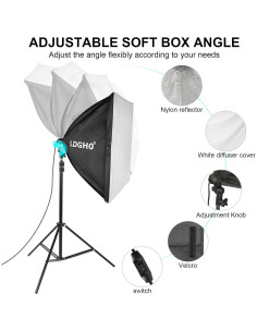 Kit de Iluminación Fotográfica LDGHO con Fondos y Soportes 2.59x3.05m 2